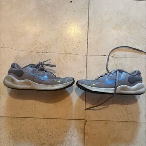 Nike Blue and Yellow Sneakers, boys, size 1.5